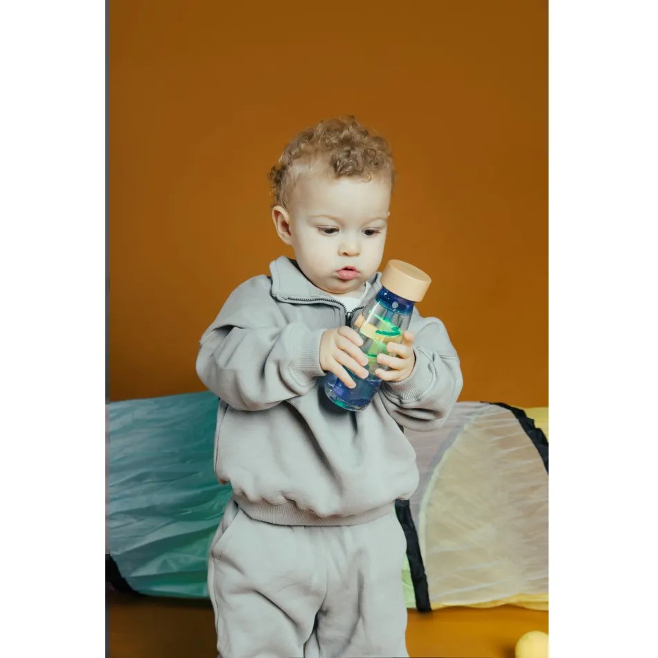 Butelka sensoryczna spirala niebieska - obrazek 5