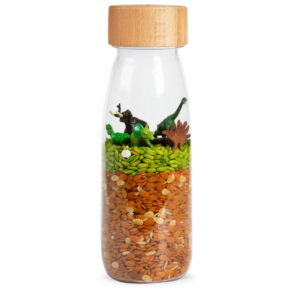 Butelka sensoryczna - dinozaury