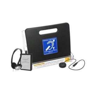 Zestaw z przenośną pętlą indukcyjną IL-PL20-2 z odbiornikiem sygnały z pętli, mikrofonem powierzchniowym oraz półką