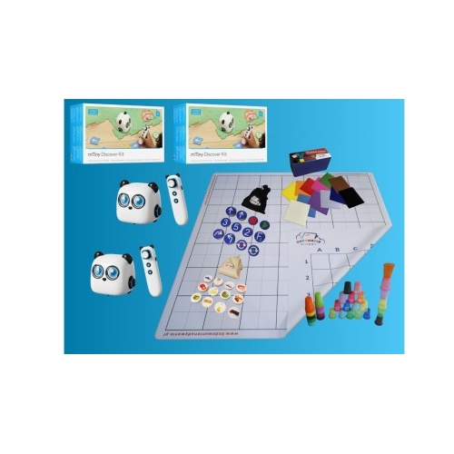Zestaw do kodowania z dwoma robotami mTiny Panda Discover Kit