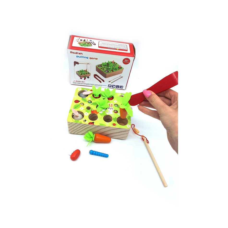 Chwytanie, łowienie (robaczki, marchewki, króliki)