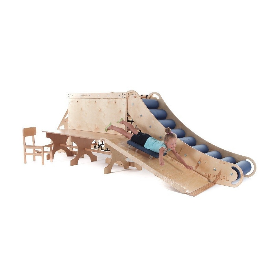 Climb System zestaw rozbudowany + zjeżdżalnia rolkowa - obrazek 2