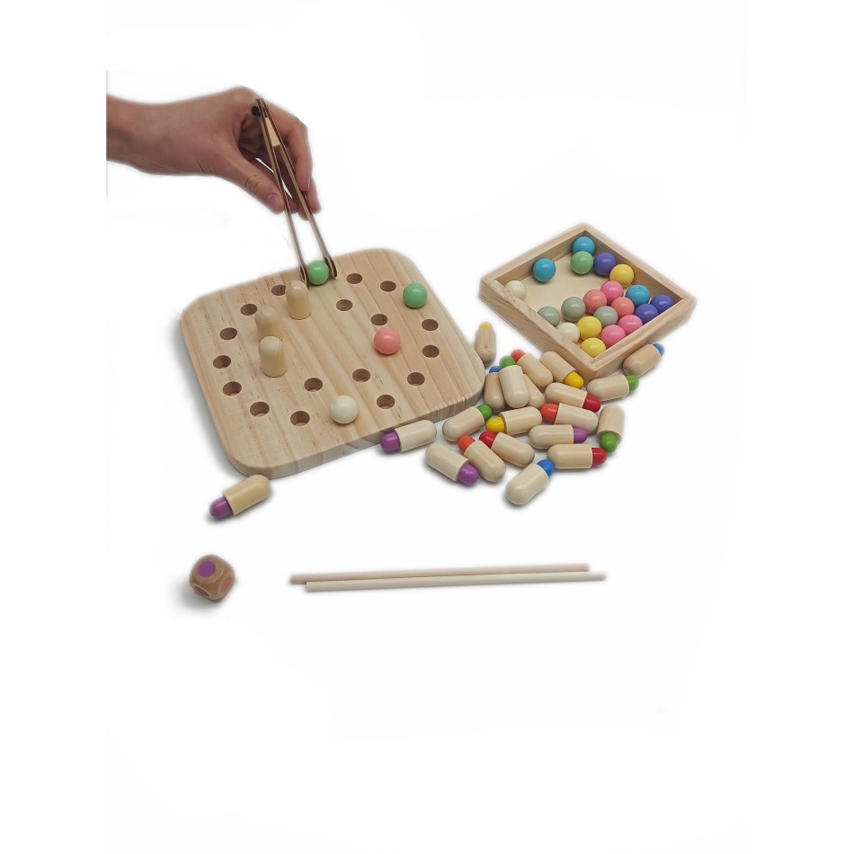 Drewniana gra do motoryki małej