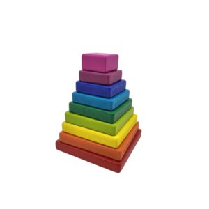 Drewniana kolorowa układanka piramida