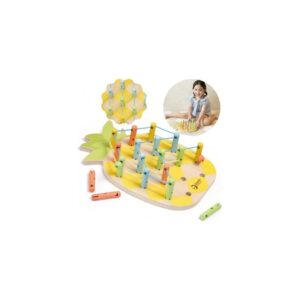 Drewniana Nawlekanka Ananas Kołeczki 21el