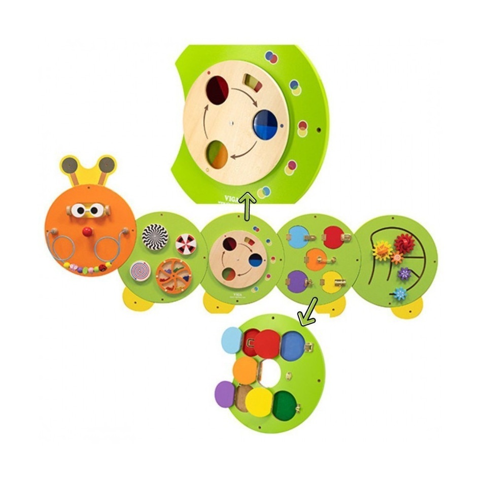 Drewniana Tablica Gąsienica Certyfikat FSC Montessori