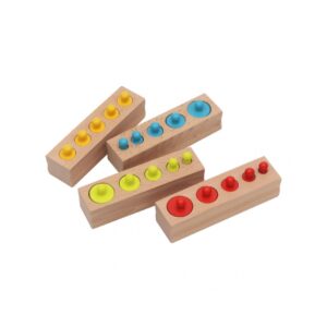 Drewniana układanka dopasuj cylindry