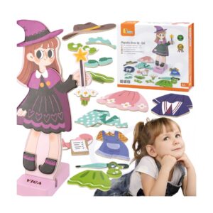 Drewniana układanka magnetyczna wróżka