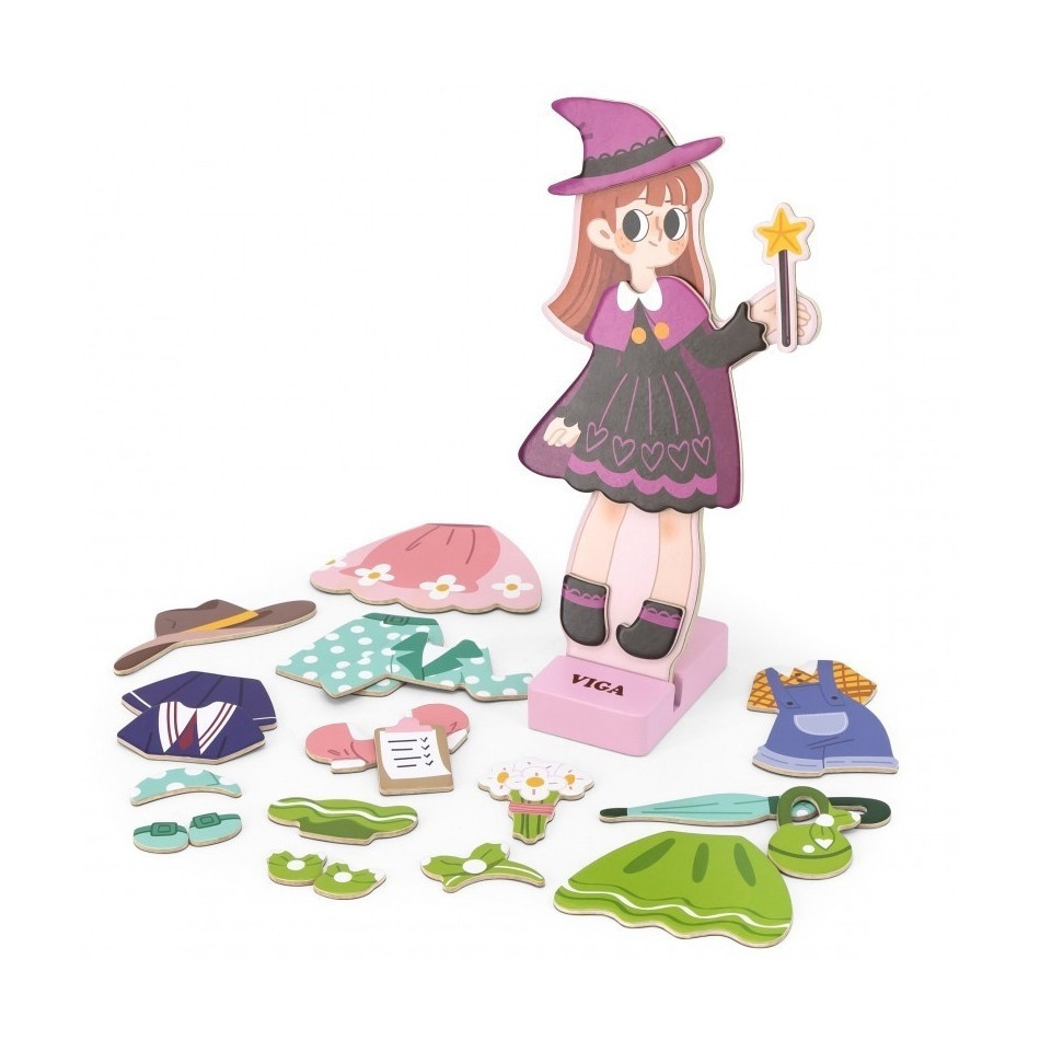 Drewniana układanka magnetyczna wróżka - obrazek 2