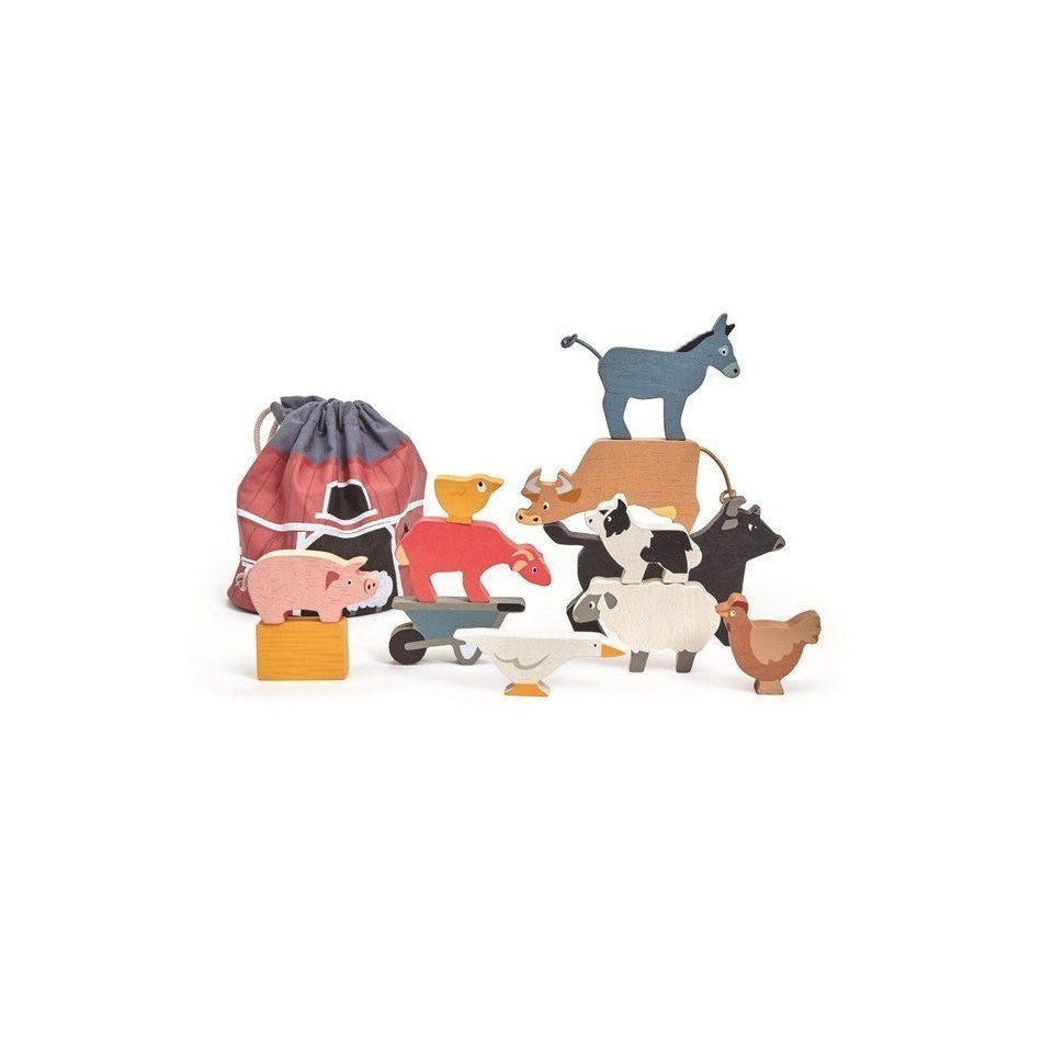 Drewniane figurki - farma