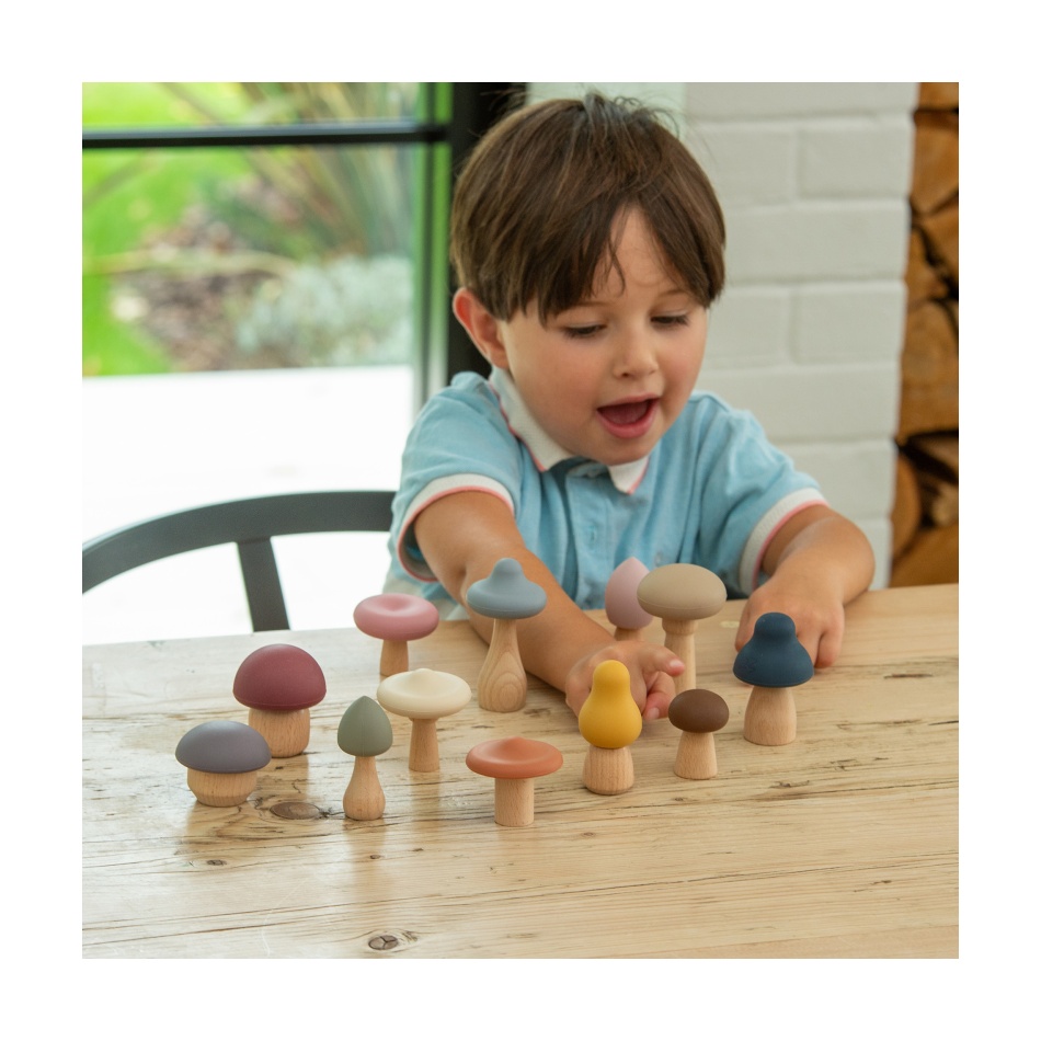 Drewniane grzybki leśne - zestaw 12 - obrazek 2