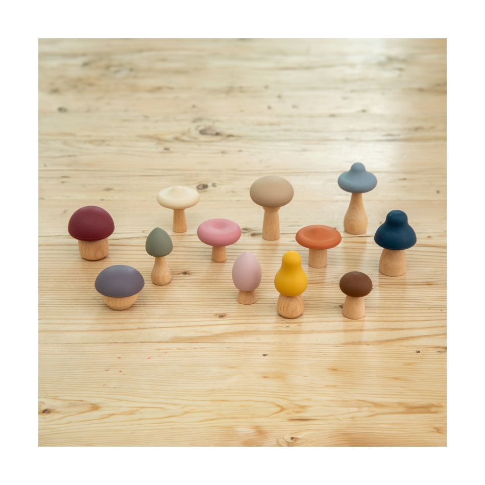 Drewniane grzybki leśne - zestaw 12 - obrazek 5