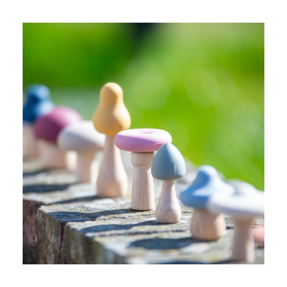 Drewniane grzybki leśne - zestaw 12 - obrazek 6