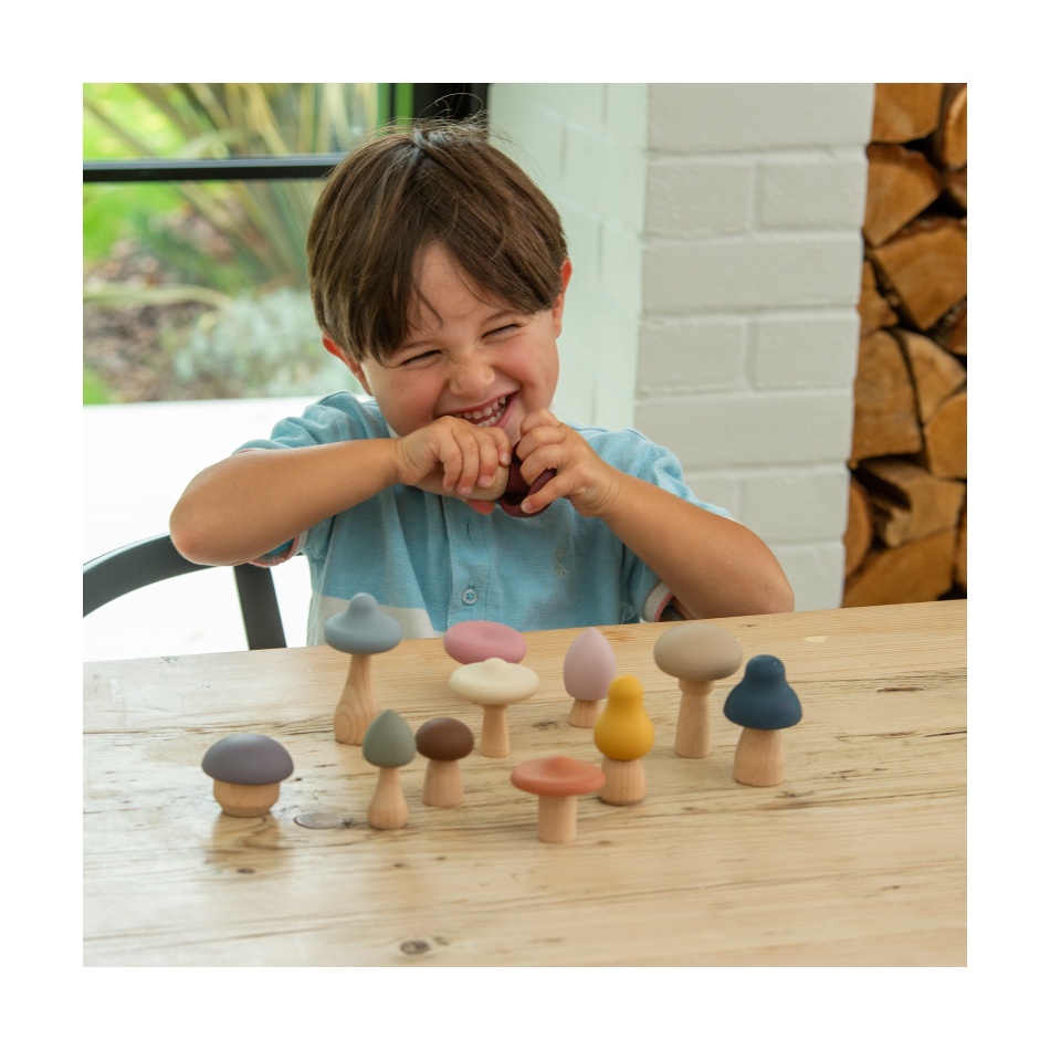 Drewniane grzybki leśne - zestaw 12 - obrazek 7