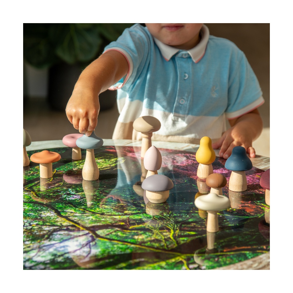 Drewniane grzybki leśne - zestaw 12 - obrazek 3