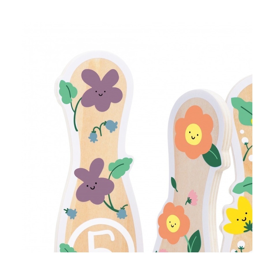 Drewniane kręgle 6szt. + piłka - obrazek 4