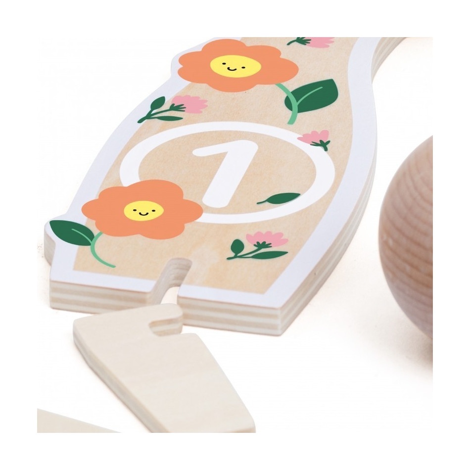 Drewniane kręgle 6szt. + piłka - obrazek 5