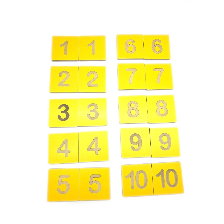 Drewniane memory Cyferki