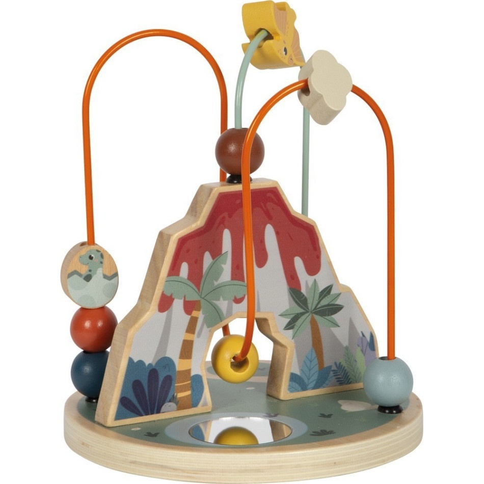 Drewniany labirynt motoryczny z dinozaurami