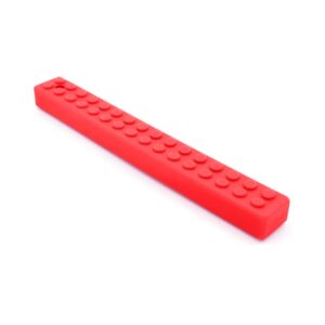 Duży gryzak logopedyczny klocek lego (czerwony)