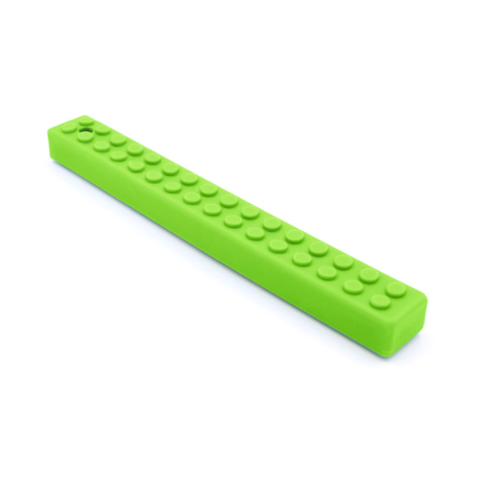 Duży gryzak logopedyczny klocek lego (zielony)