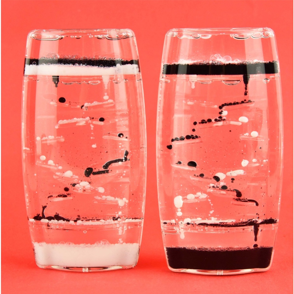 Dwukolorowa klepsydra biało-czarna - obrazek 2