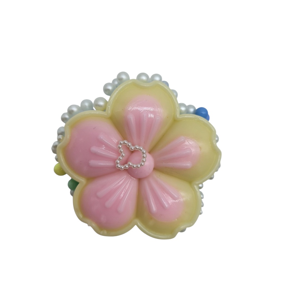 Gniotek kwiatek z koralikami - obrazek 3