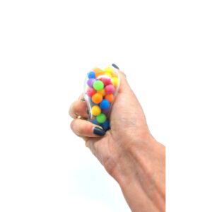 Gniotek piłka z kolorowymi kuleczkami