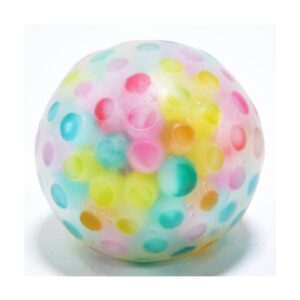 Gniotek piłka z pastelowymi kuleczkami