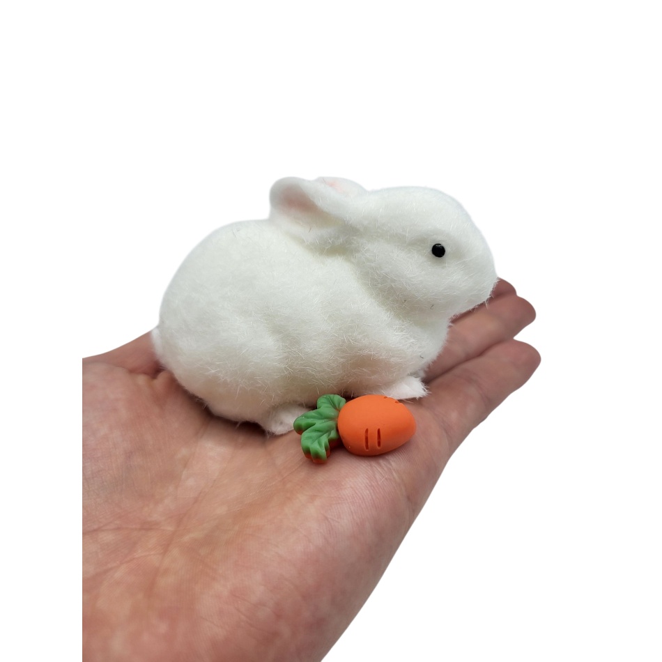 Gniotek włochaty królik z marchewką - obrazek 2