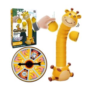 Gra zręcznościowa układanie kubeczków z żyrafką