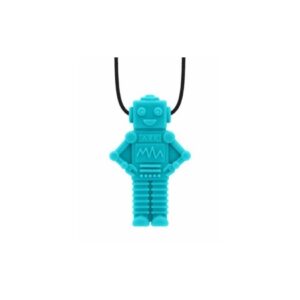 Gryzak/Naszyjnik logopedyczny robot turkusowy