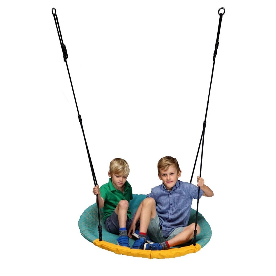 Huśtawka Bocianie Gniazdo niebiesko-żółta