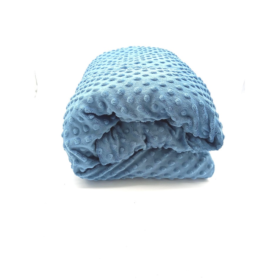 Kołdra obciążeniowa premium z poszewką dla dorosłych niebiesko - szara