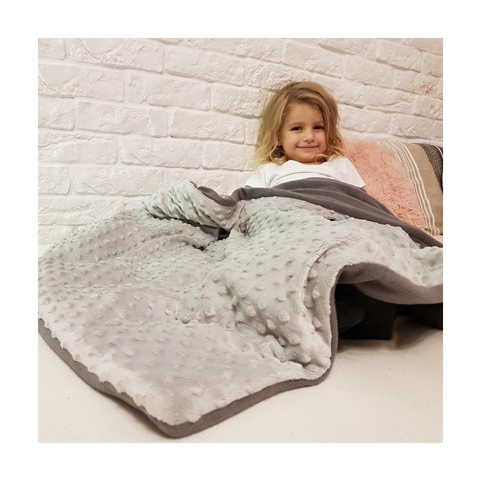 Kołdra obciążeniowa premium z poszewką dla dorosłych granatowo-niebieska - obrazek 3