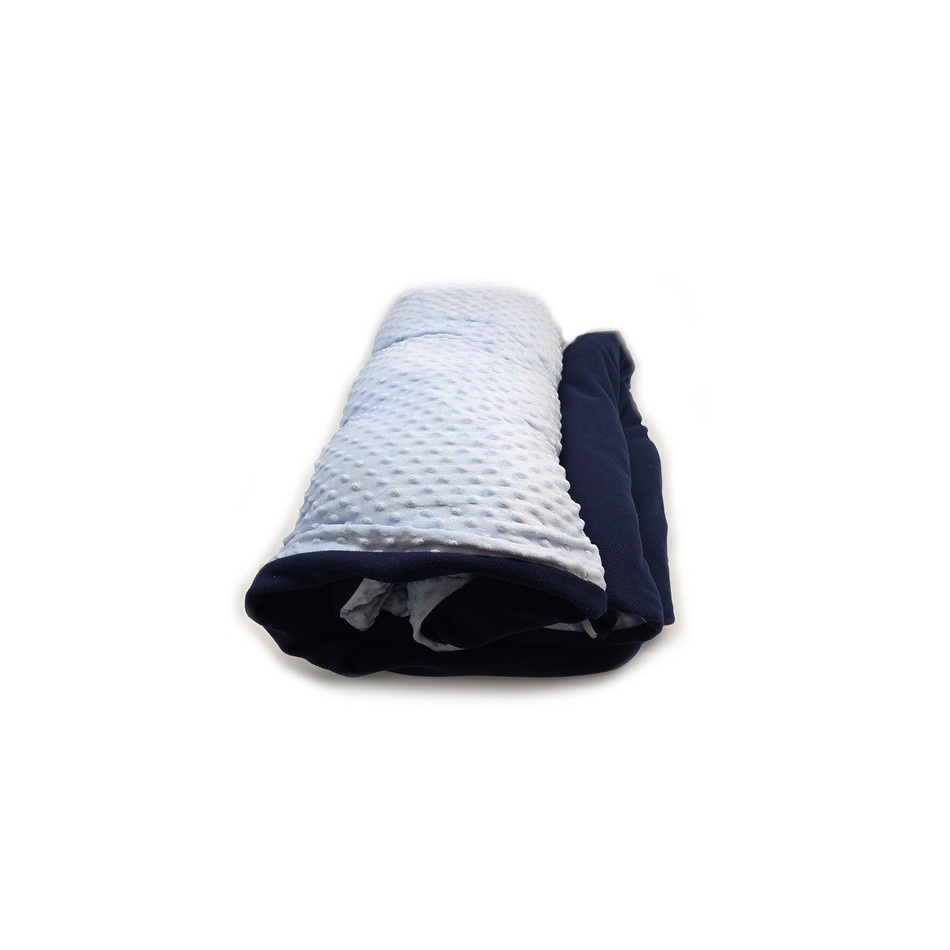 Kołdra obciążeniowa premium z poszewką dla dorosłych granatowo-niebieska