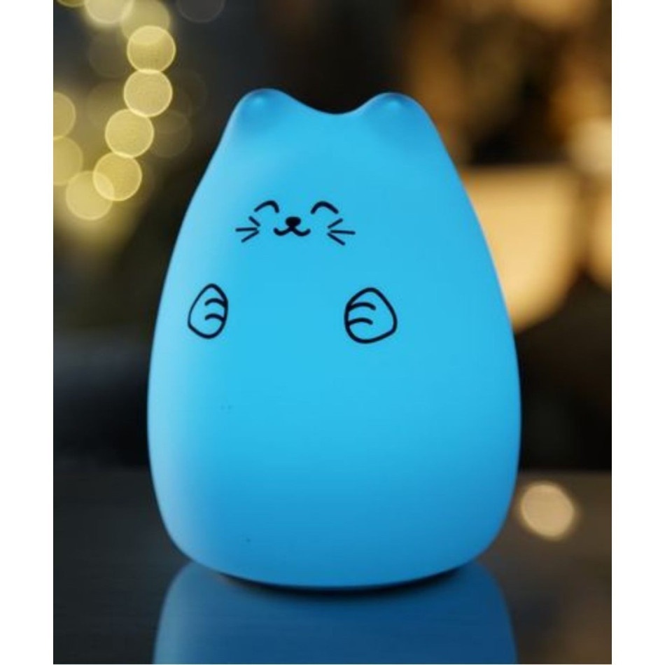 Lampka silikonowa kot biały - obrazek 2