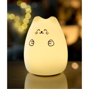 Lampka silikonowa kot biały