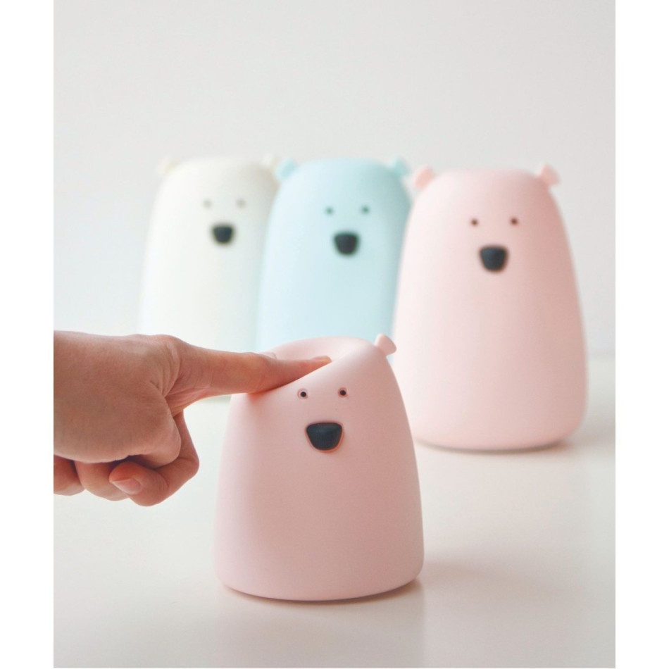 Lampka silikonowa miś niebieski - obrazek 2