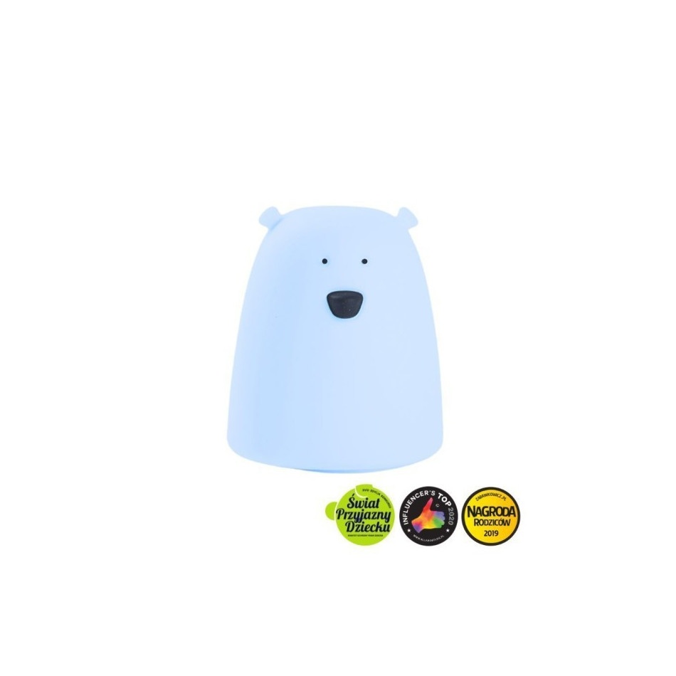 Lampka silikonowa miś niebieski