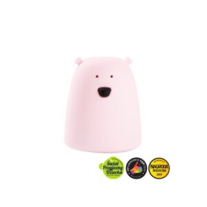 Lampka silikonowa miś różowy