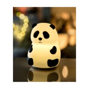 Lampka silikonowa panda biała