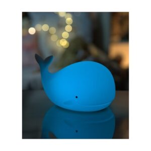 Lampka silikonowa z pilotem wieloryb biały