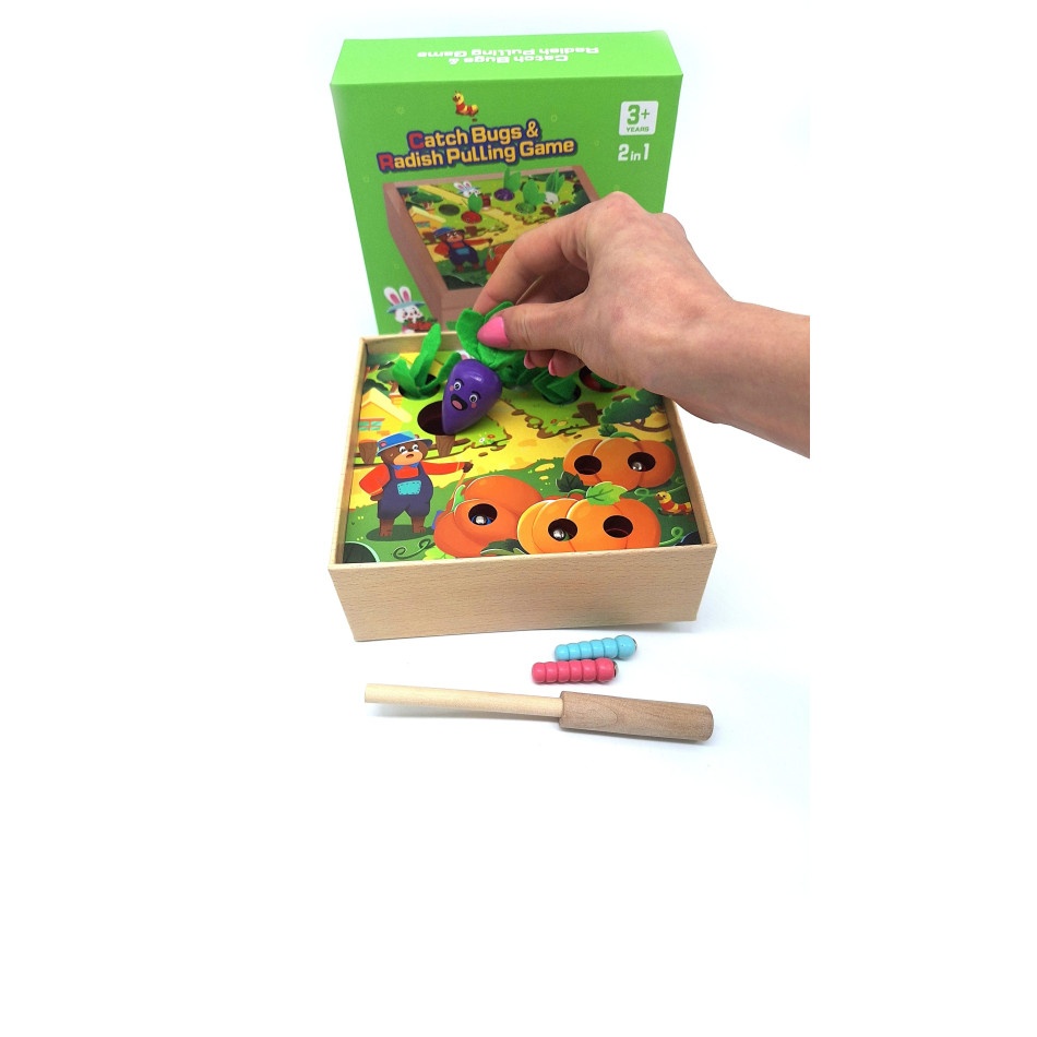 Łowienie robaczków i chwytanie marchewek emocje