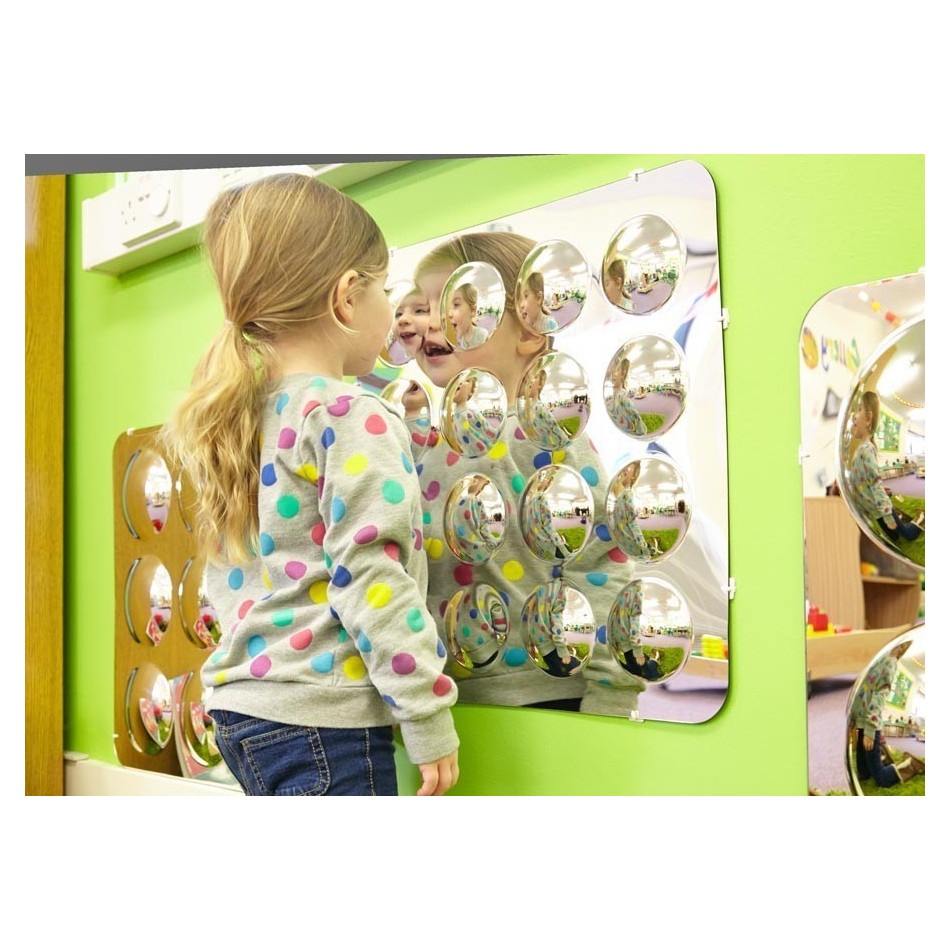 Lustrzany panel akrylowy - 16 baniek