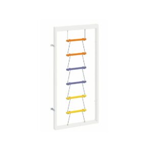 Metalowa ściana z drabinką