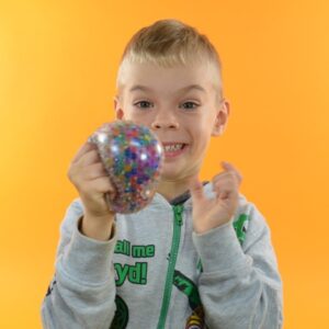 Piłka gniotek z kolcami i kuleczkami