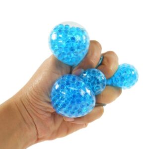 Piłka gniotek z kuleczkami 7 cm