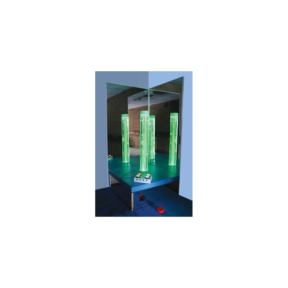 Podium/podest 91x91 cm z lustrzaną podstawą oraz otworem na światłowody