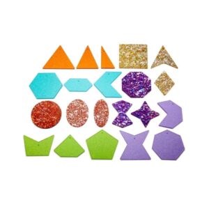 Podświatlane kształty z brokatem